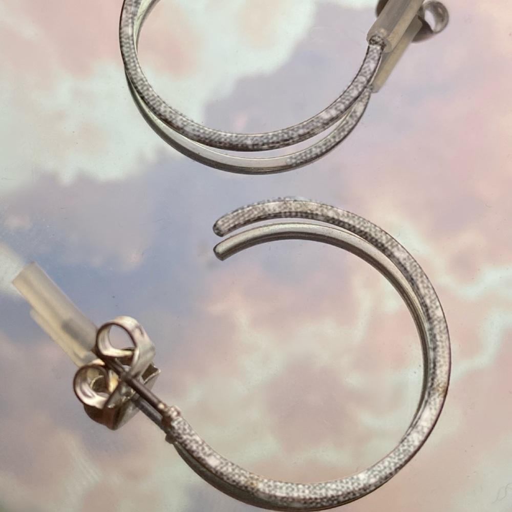 Silver hoop earrings